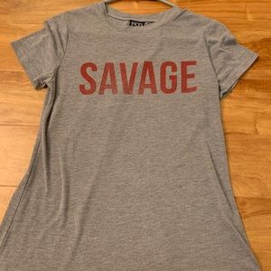 GRAY AND RED SAVAGE SHIRT